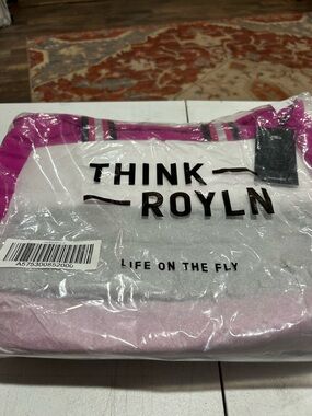 Think Royln Pink and White Striped Everyday Tote